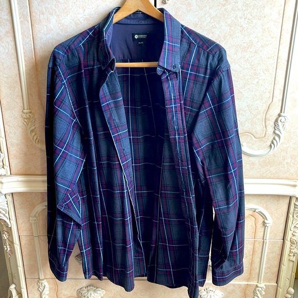 Haggar mens Long Sleeve Button-Up Shirt 🍀 - Picture 2 of 6